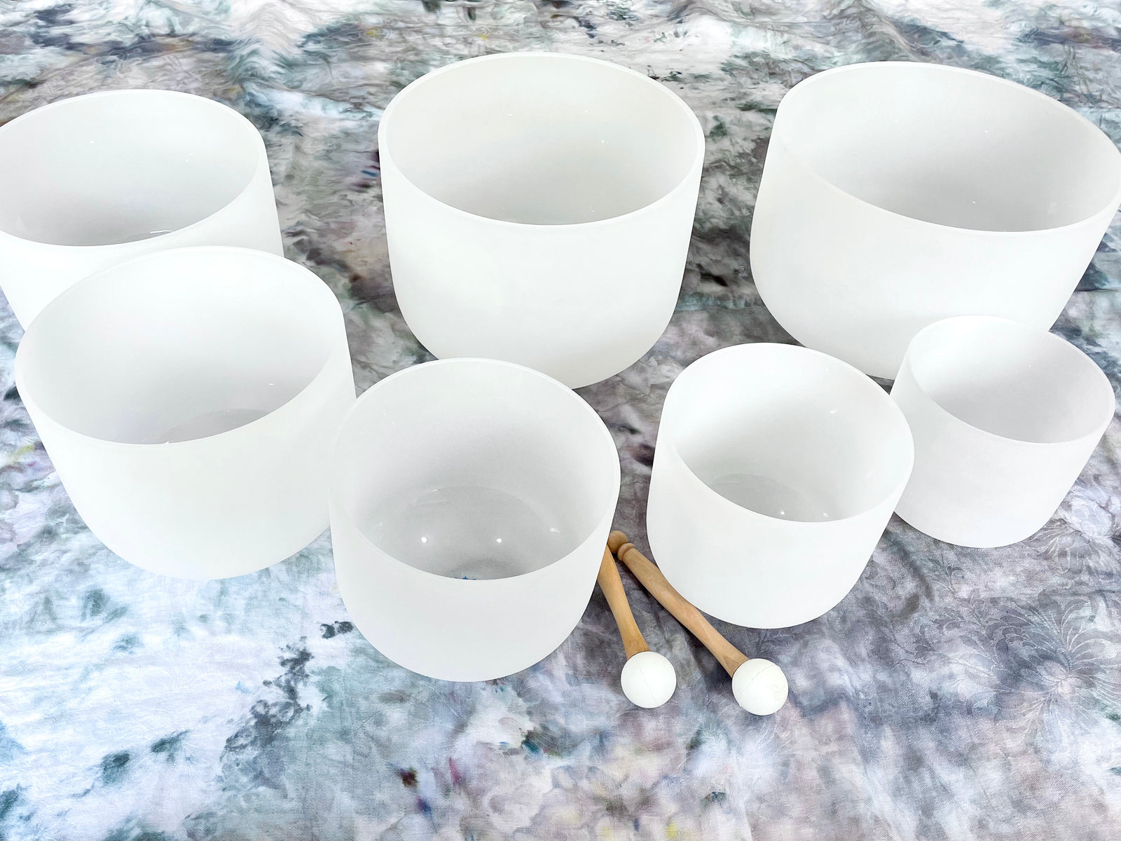 Chakra Crystal Singing Bowl Set with Carrying Case