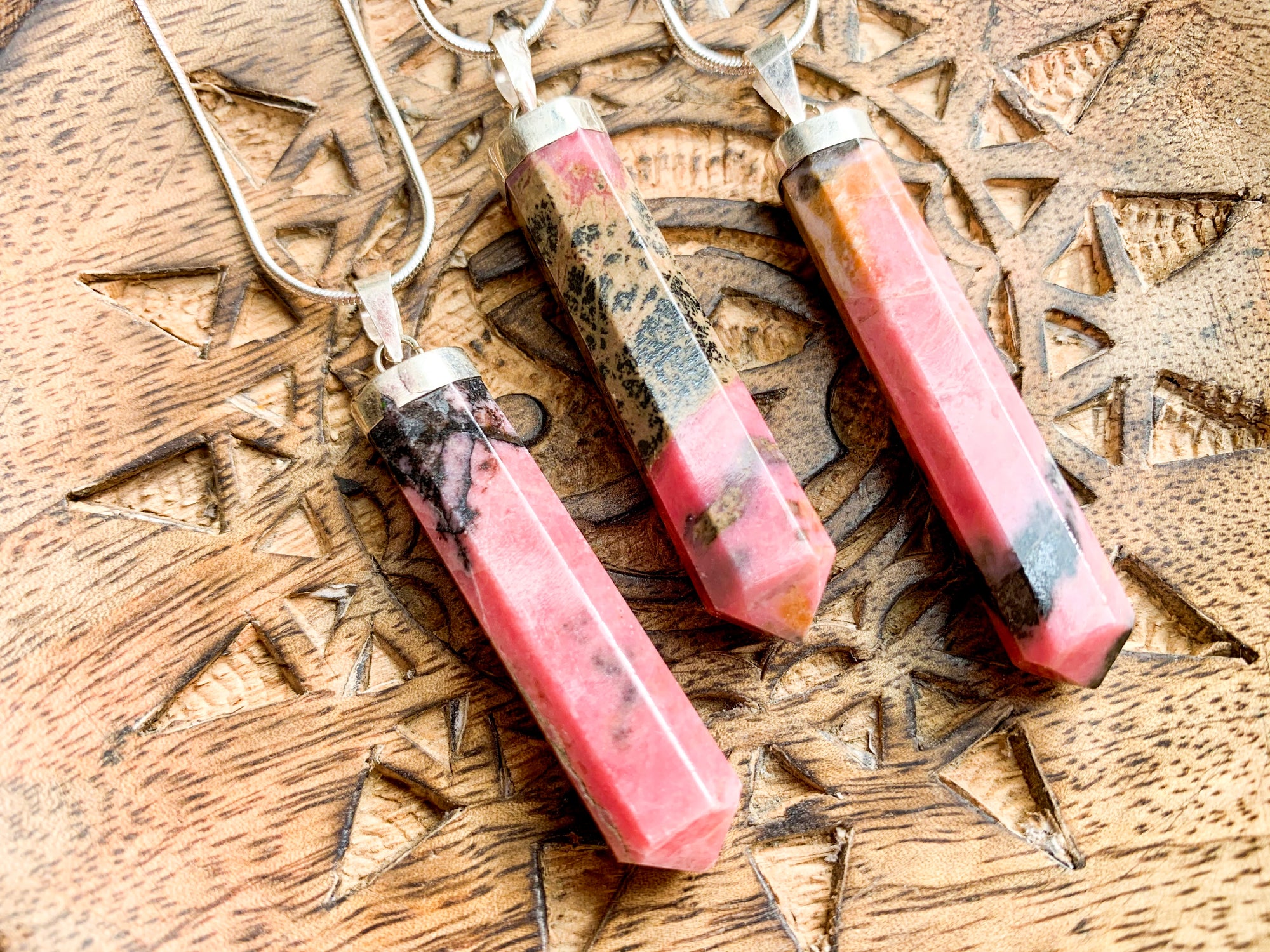 Rhodonite Point Necklace