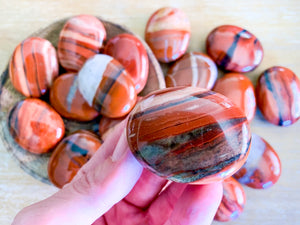 Red Brecciated Jasper Palm Stone