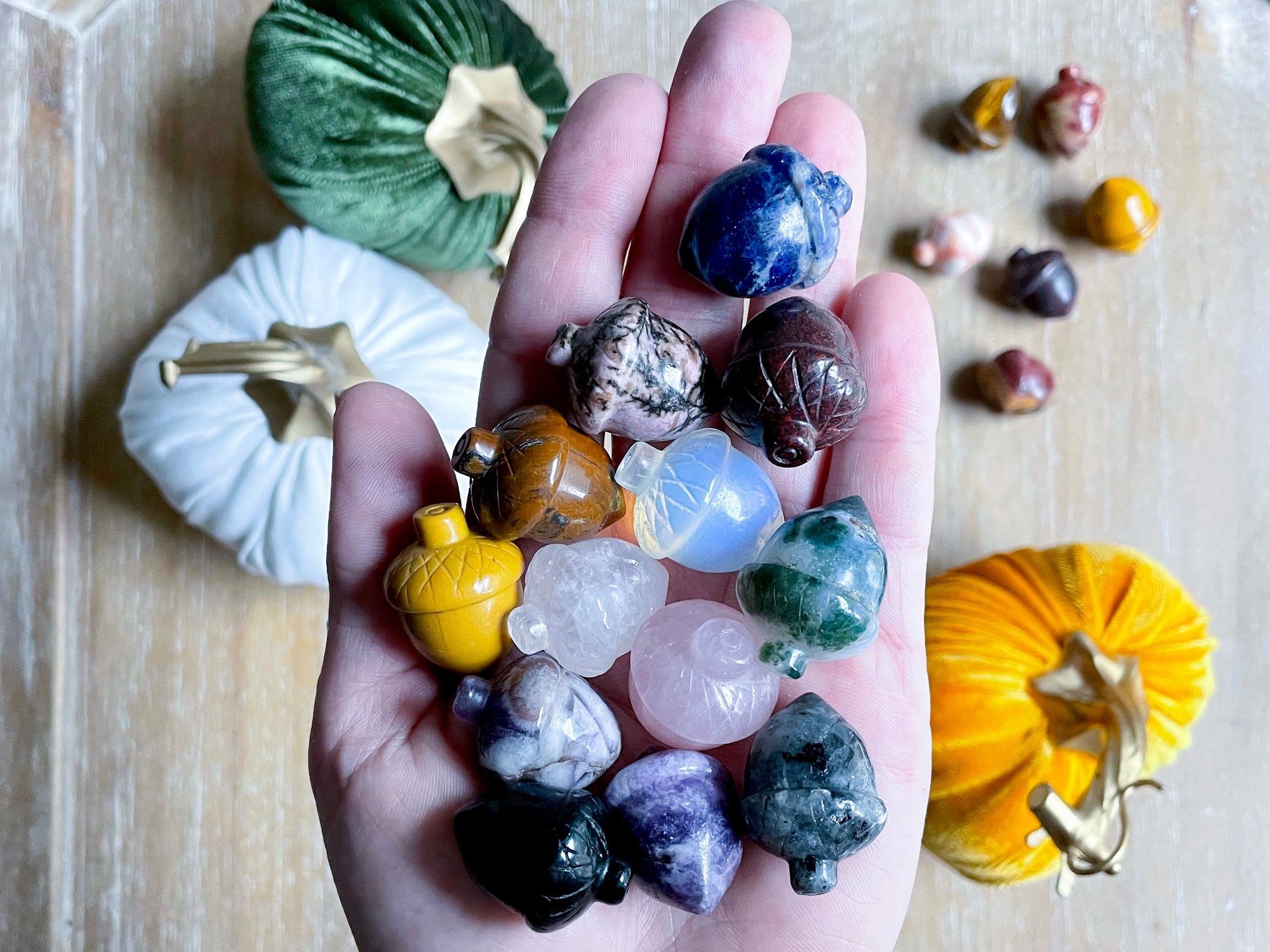 Acorn Crystal Carving