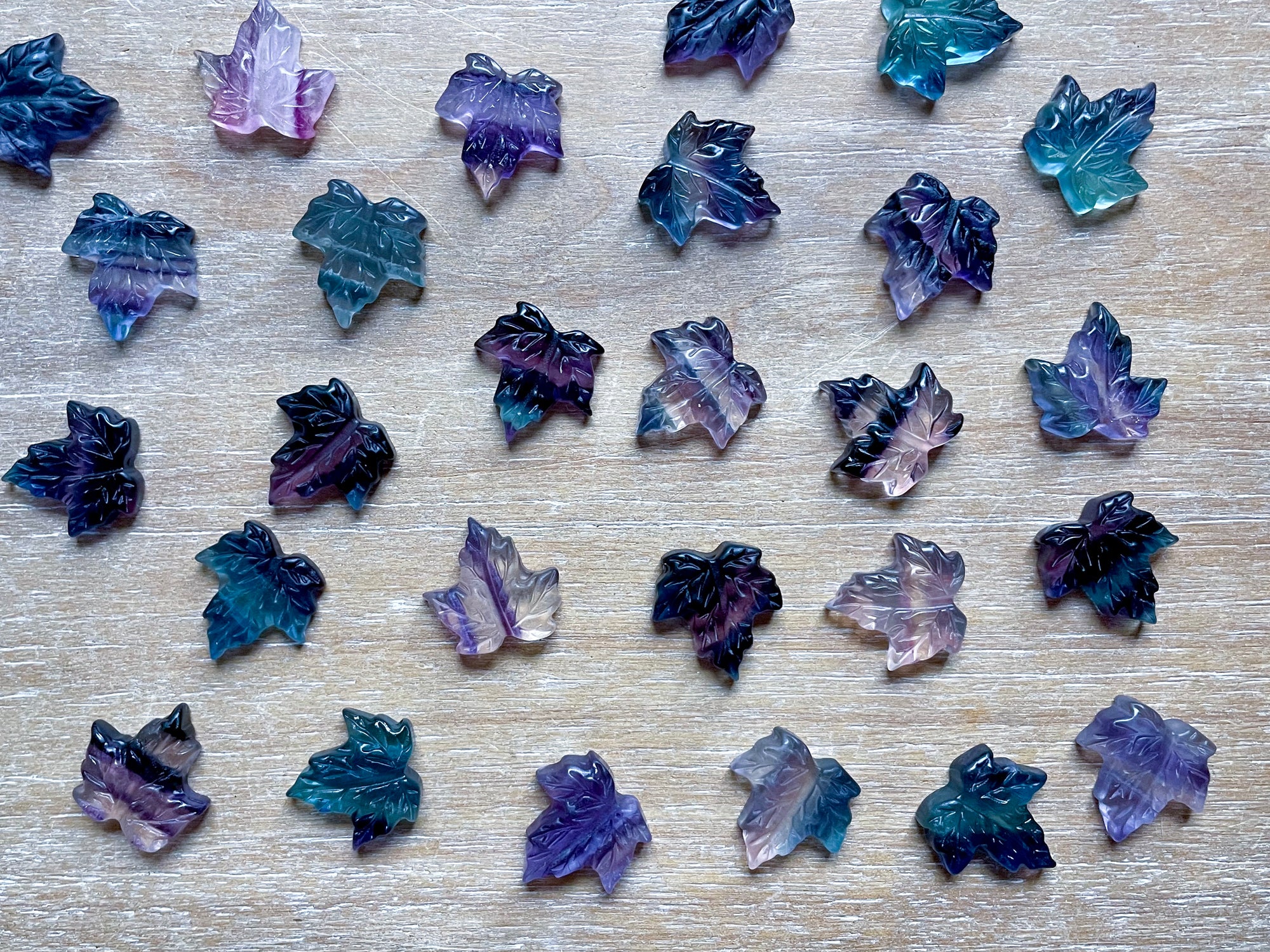 Fluorite Leaf Carving