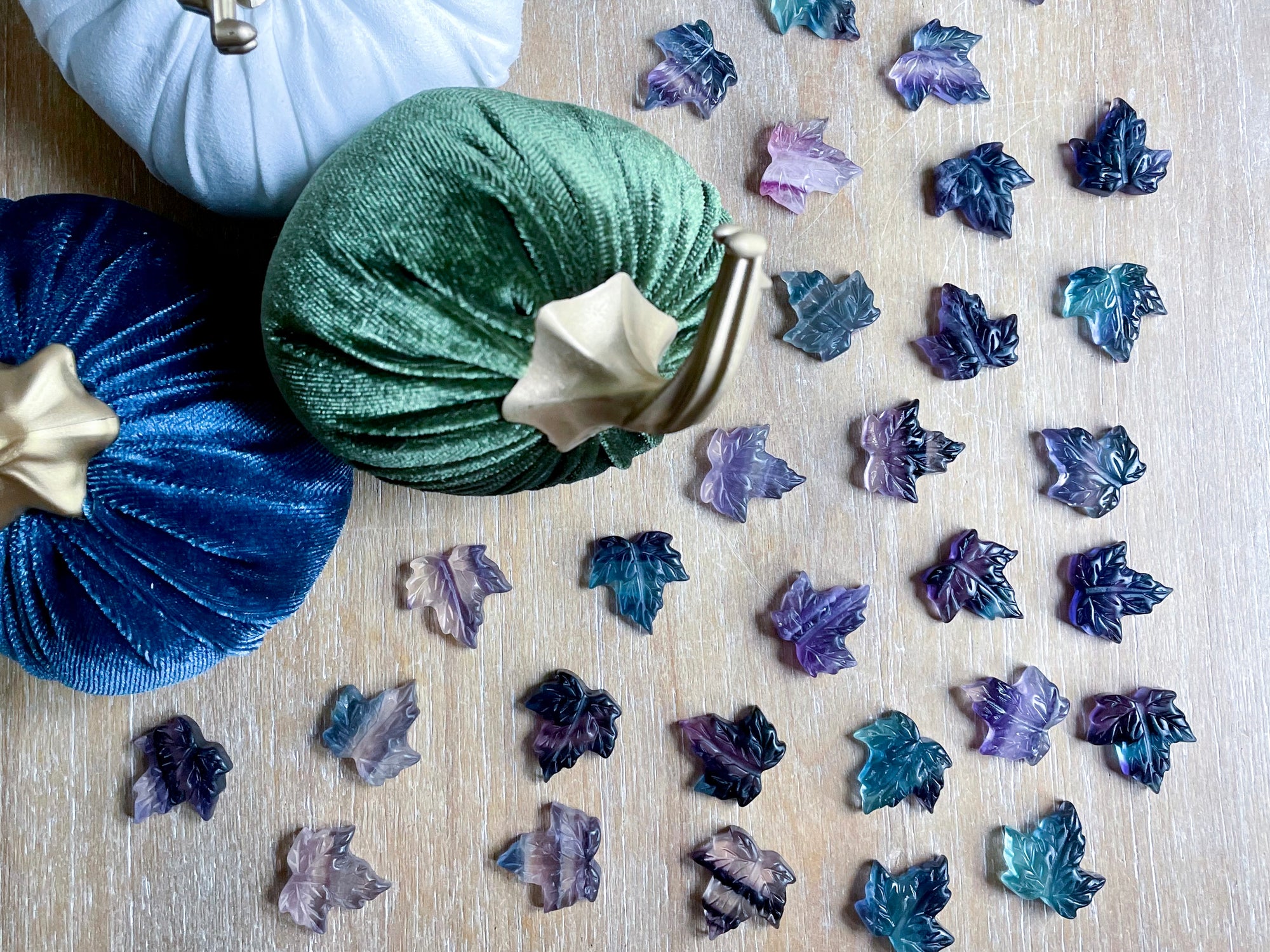 Fluorite Leaf Carving