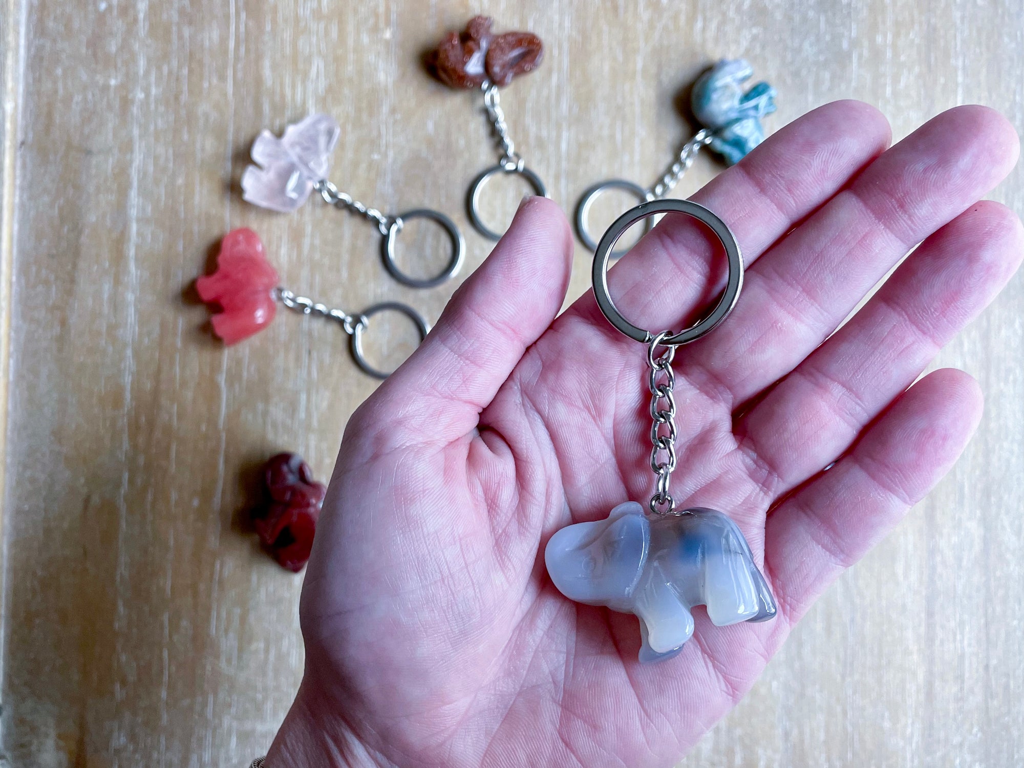 Elephant Crystal Keychain