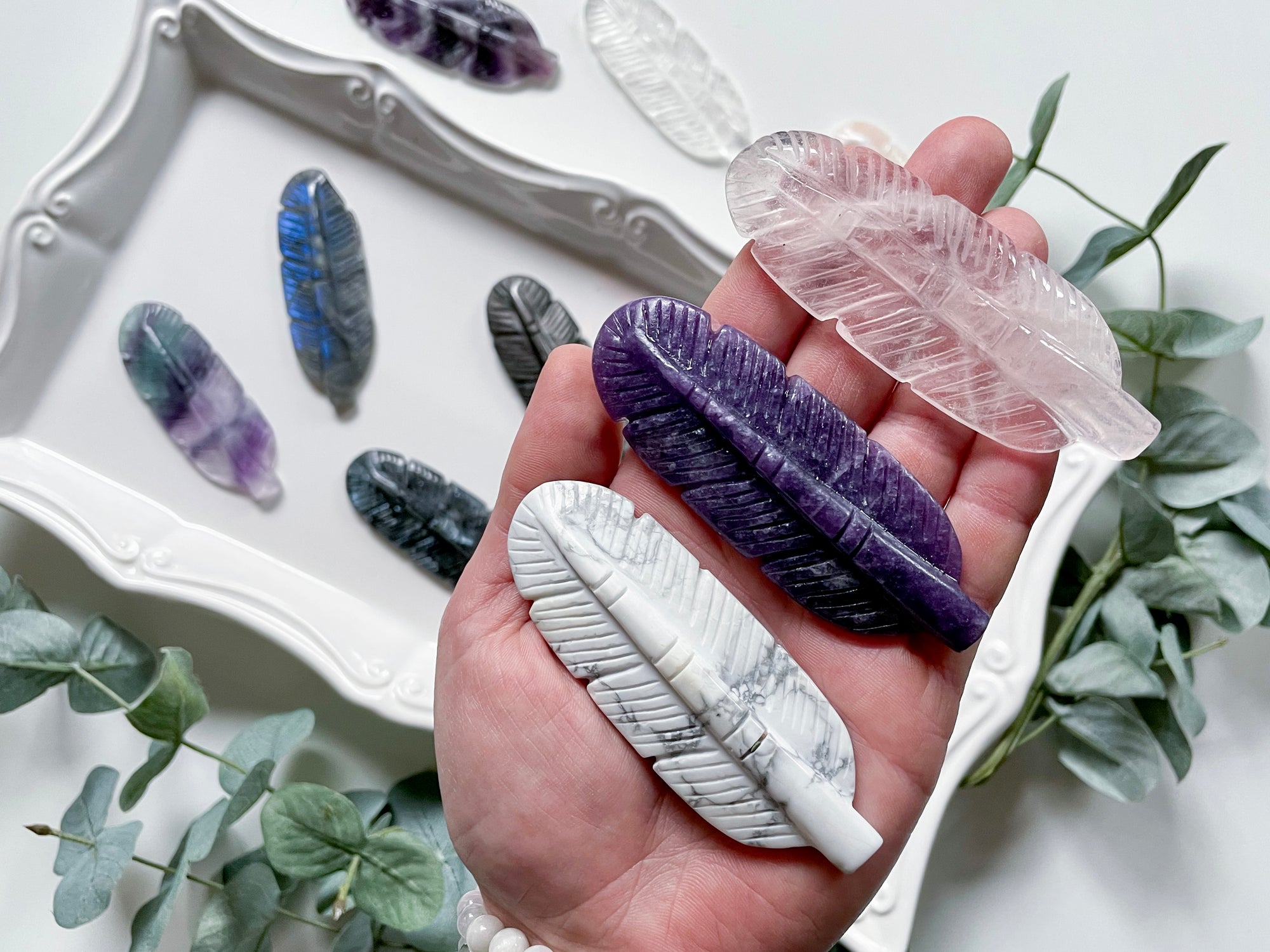 Crystal Feather Carving