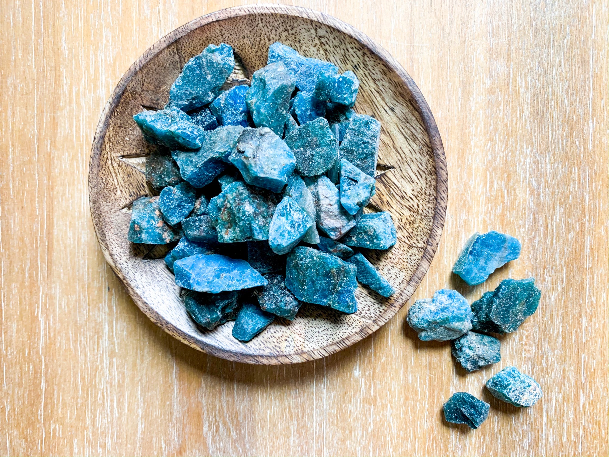 Blue Apatite Rough Tumbled Stone