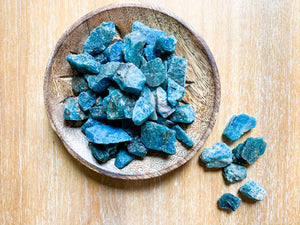 Blue Apatite Rough Tumbled Stone