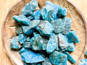 Blue Apatite Rough Tumbled Stone