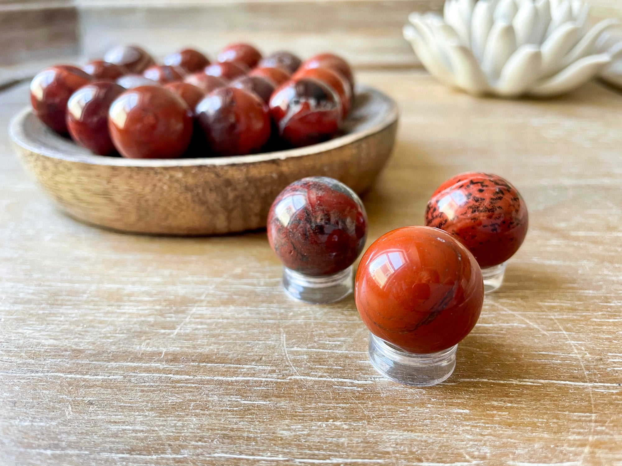 Red Jasper Sphere || Marble