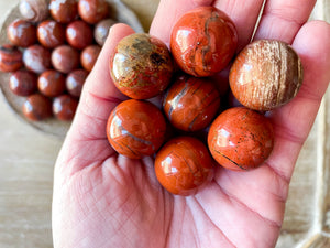 Red Jasper Sphere || Marble