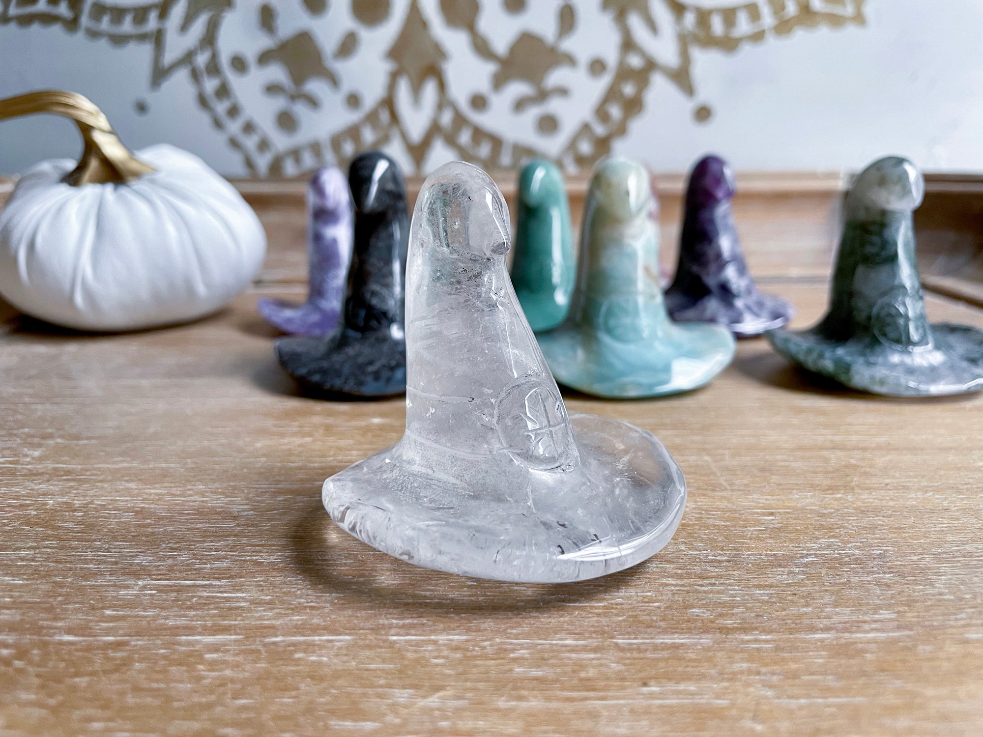 Witch Hat Crystal Carving