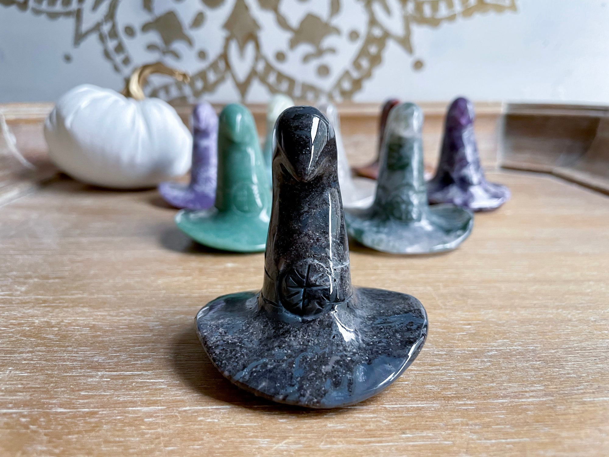 Witch Hat Crystal Carving