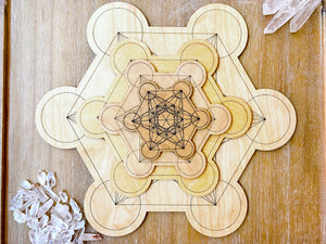 Metatron Wooden Crystal Grid Template