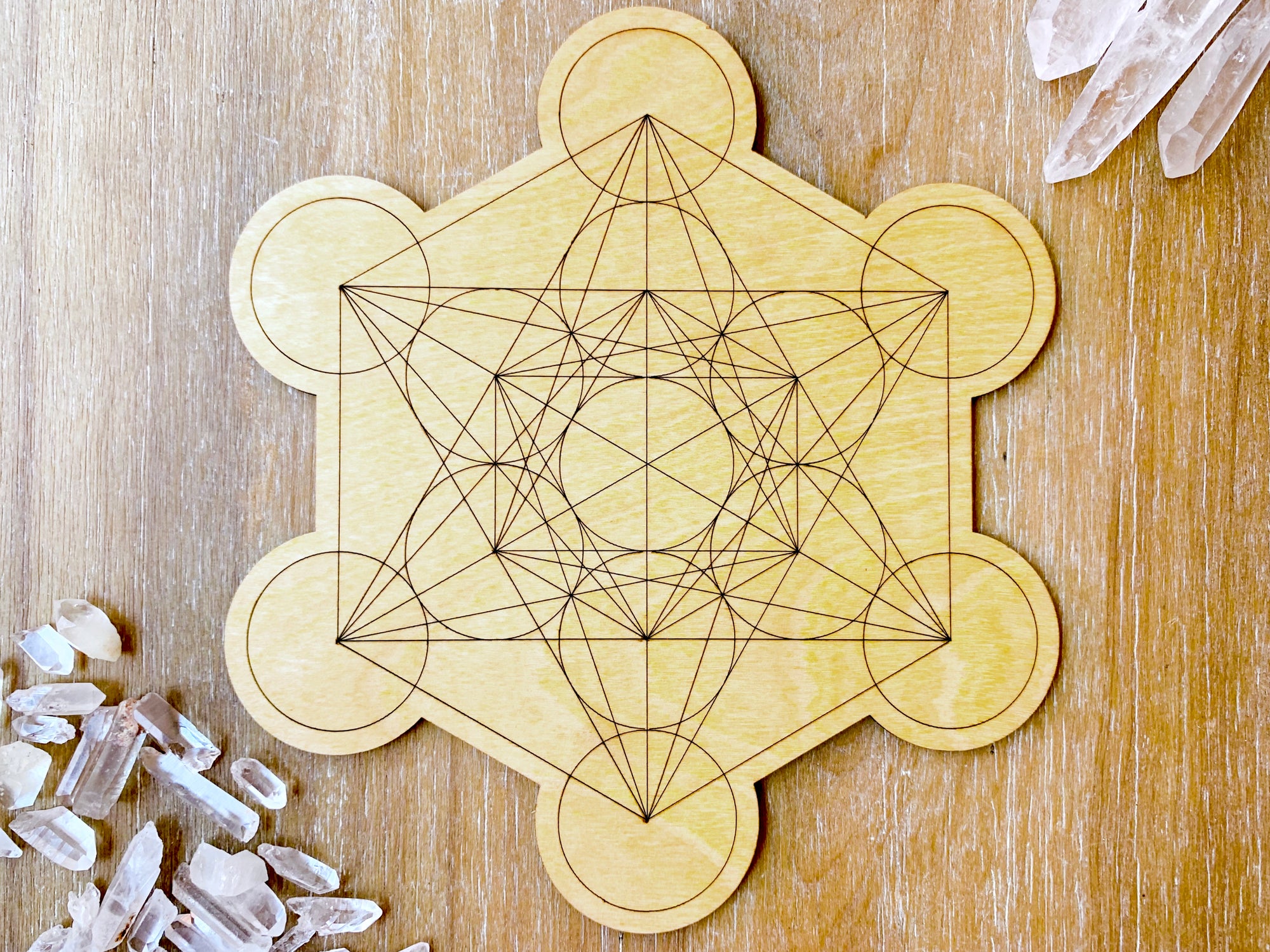 Metatron Wooden Crystal Grid Template