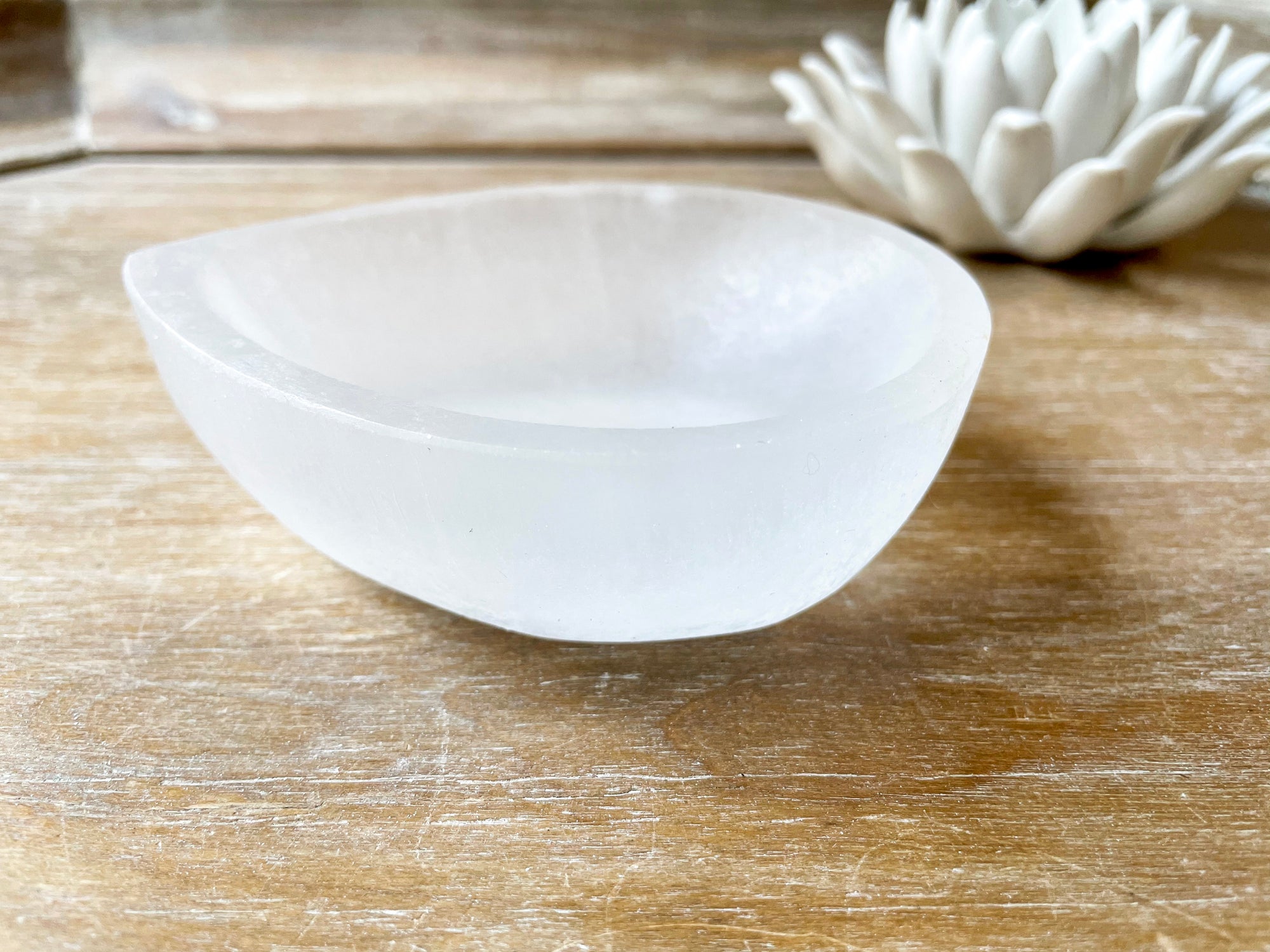 Selenite Dew Drop Bowl