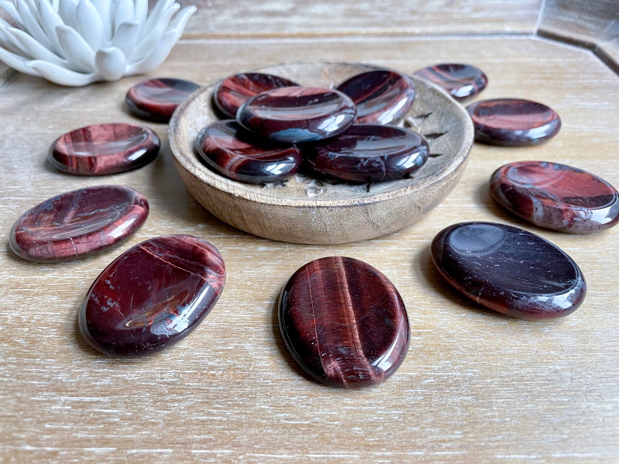 Red Tiger Eye Worry Stone