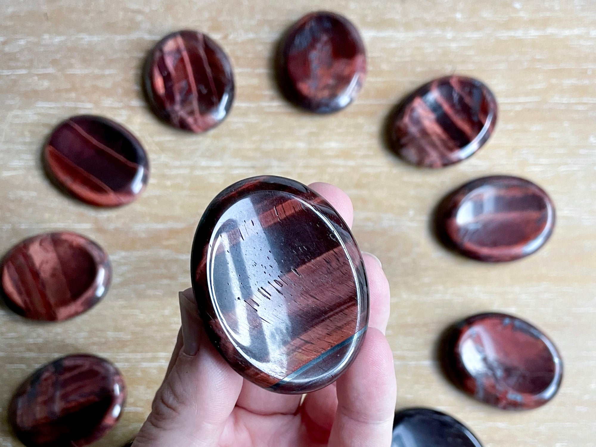 Red Tiger Eye Worry Stone
