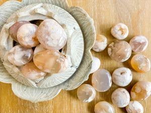 Flower Agate Tumbled Stone - Large