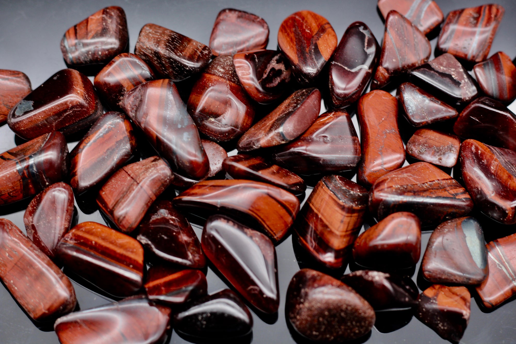 Red Tiger's Eye Tumbled Stone || Small