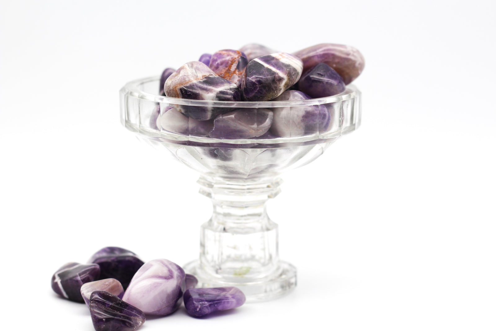 Chevron Amethyst Tumbled Stone