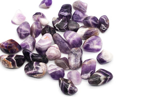 Chevron Amethyst Tumbled Stone