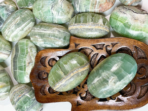 Kiwi Calcite Palm Stone