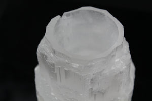 Selenite Mountain Tealight Candle Holder