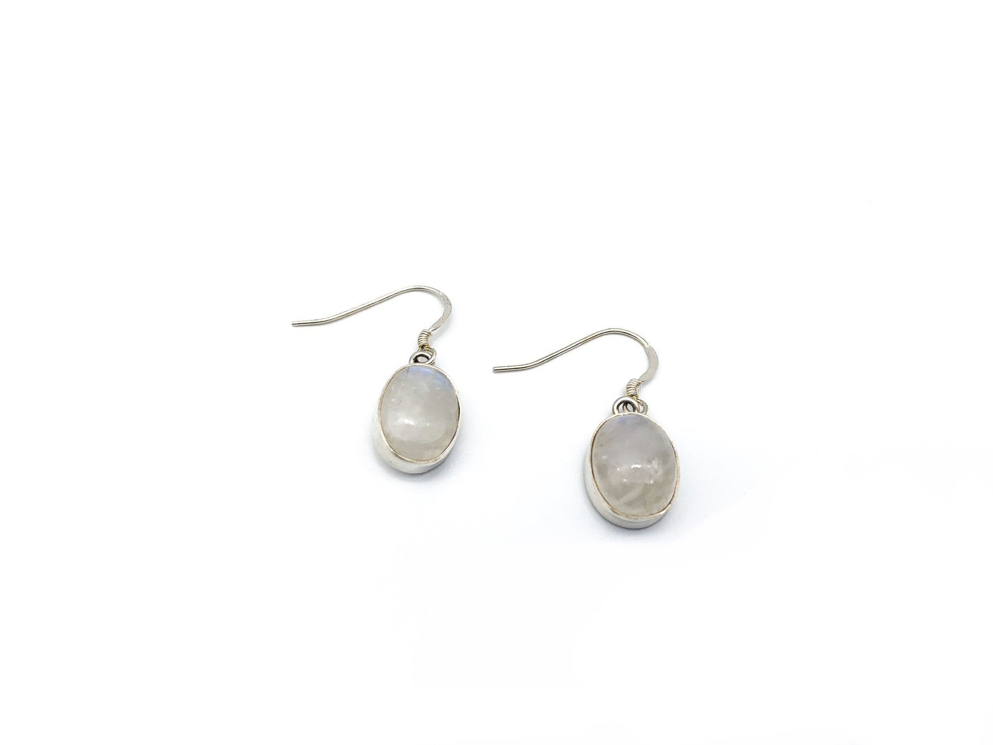 Moonstone Oval Drop Earrings