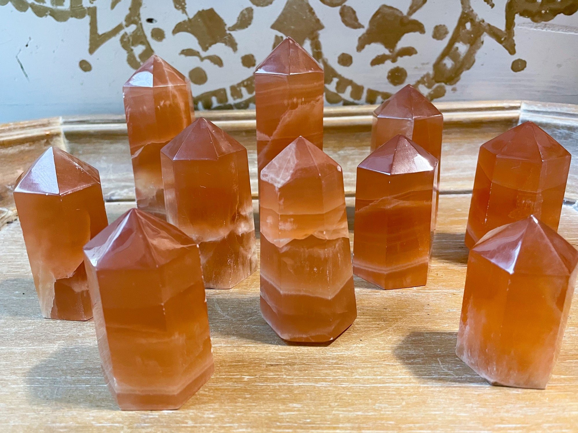 Honey Calcite Point
