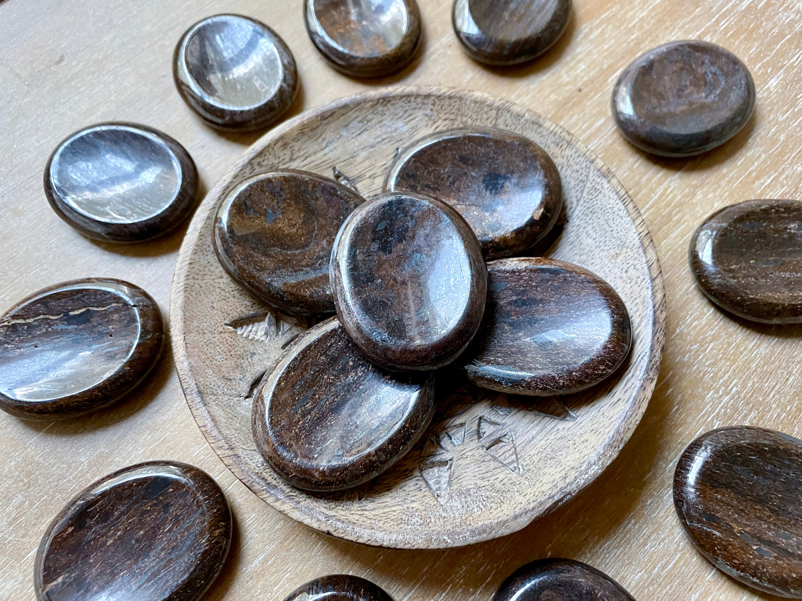 Bronzite Worry Stone