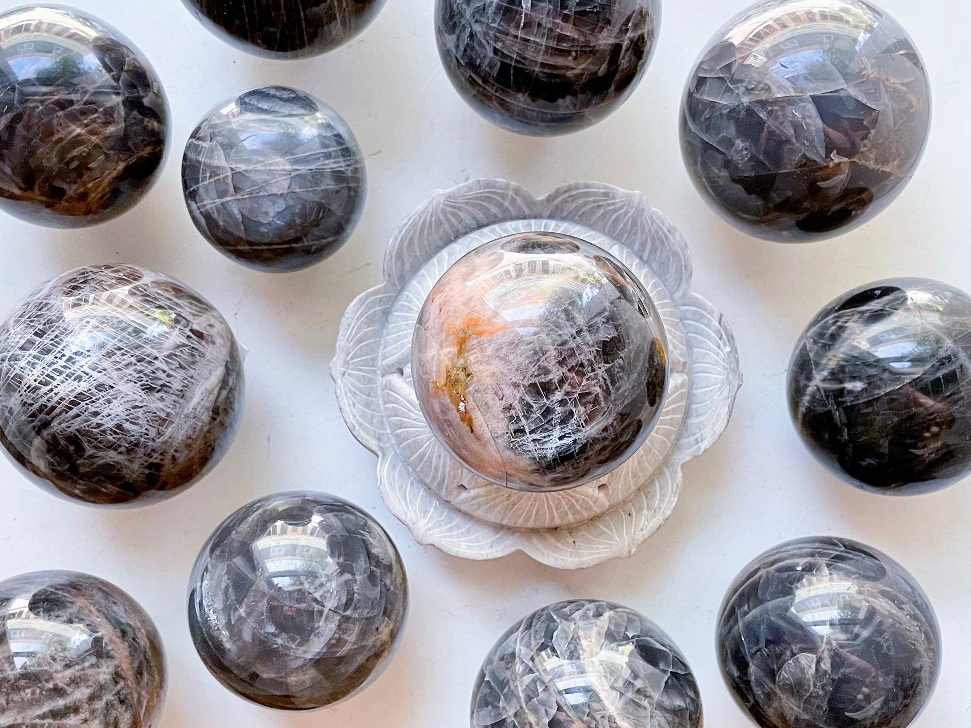 Black Moonstone Sphere