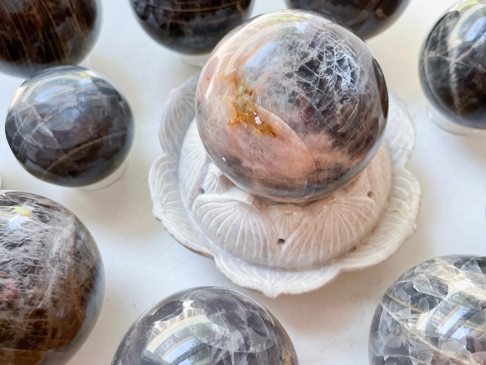 Black Moonstone Sphere