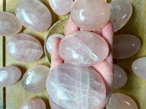 Rose Quartz Palm Stone