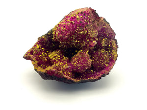 Magenta & Gold Titanium Coated Moroccan Quartz Geode Halves