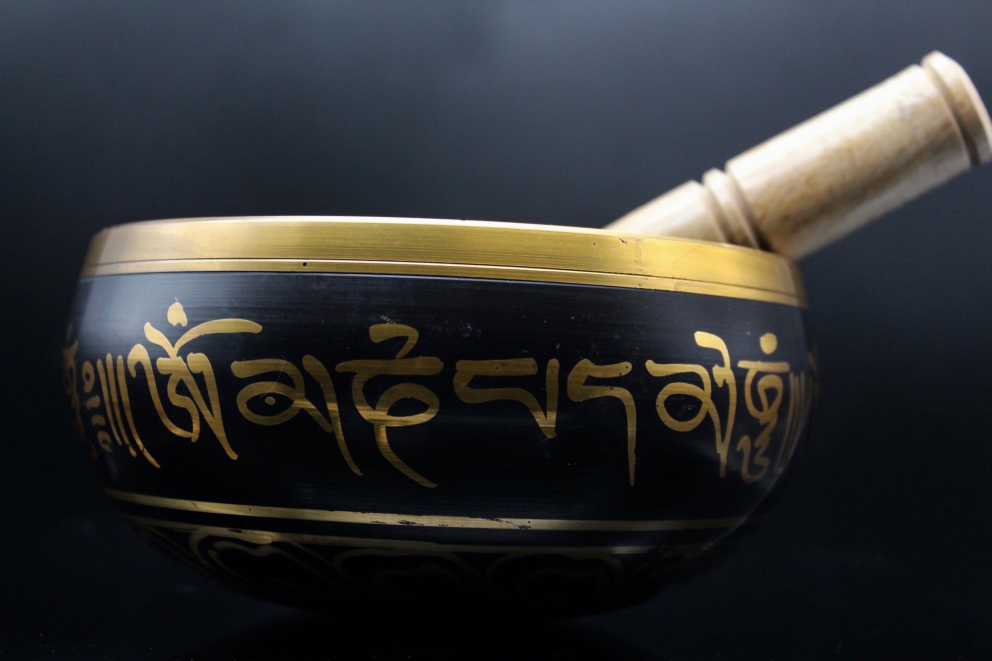 Black Brass Singing Bowl || 6 inch