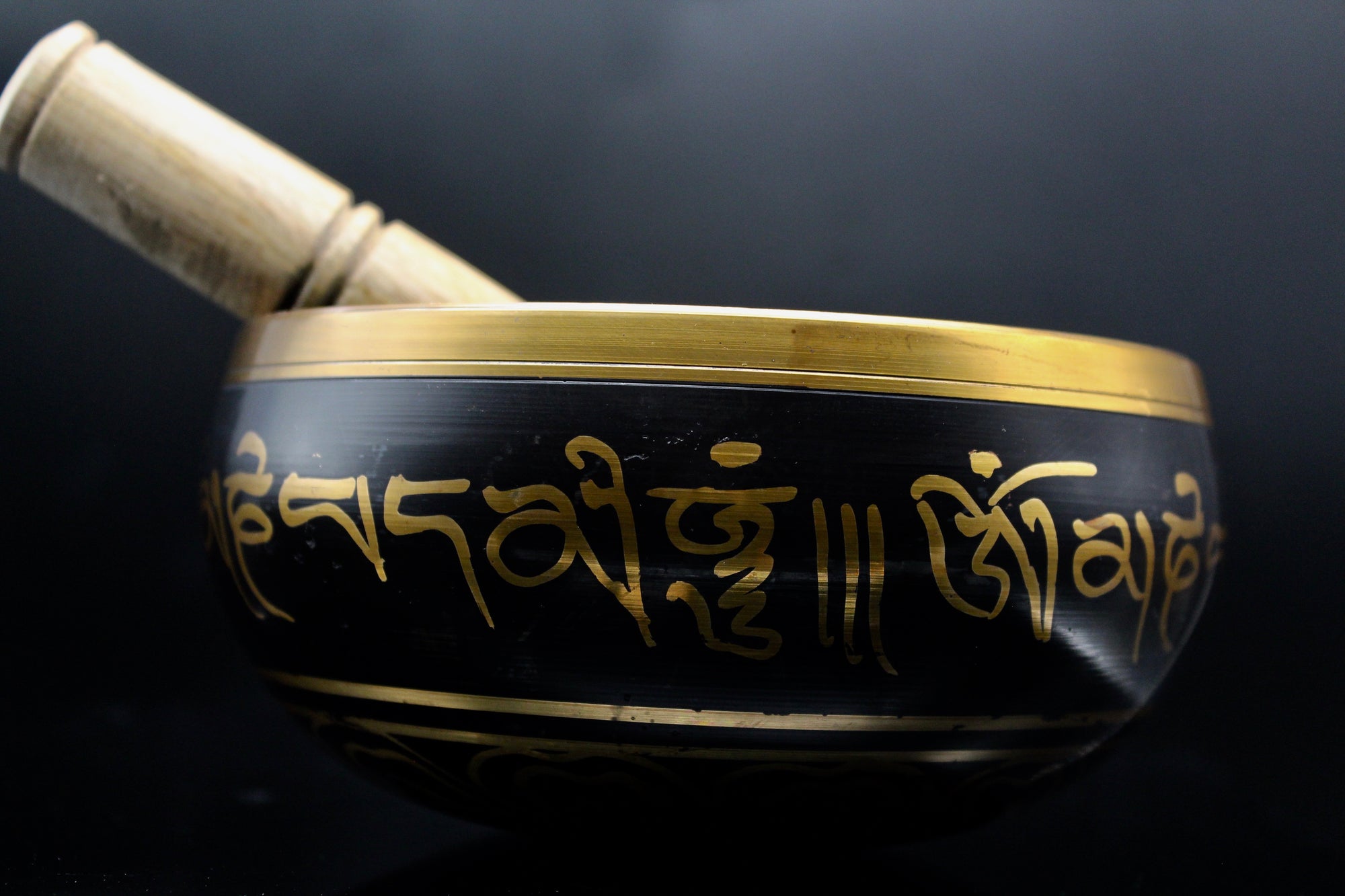 Black Brass Singing Bowl || 6 inch