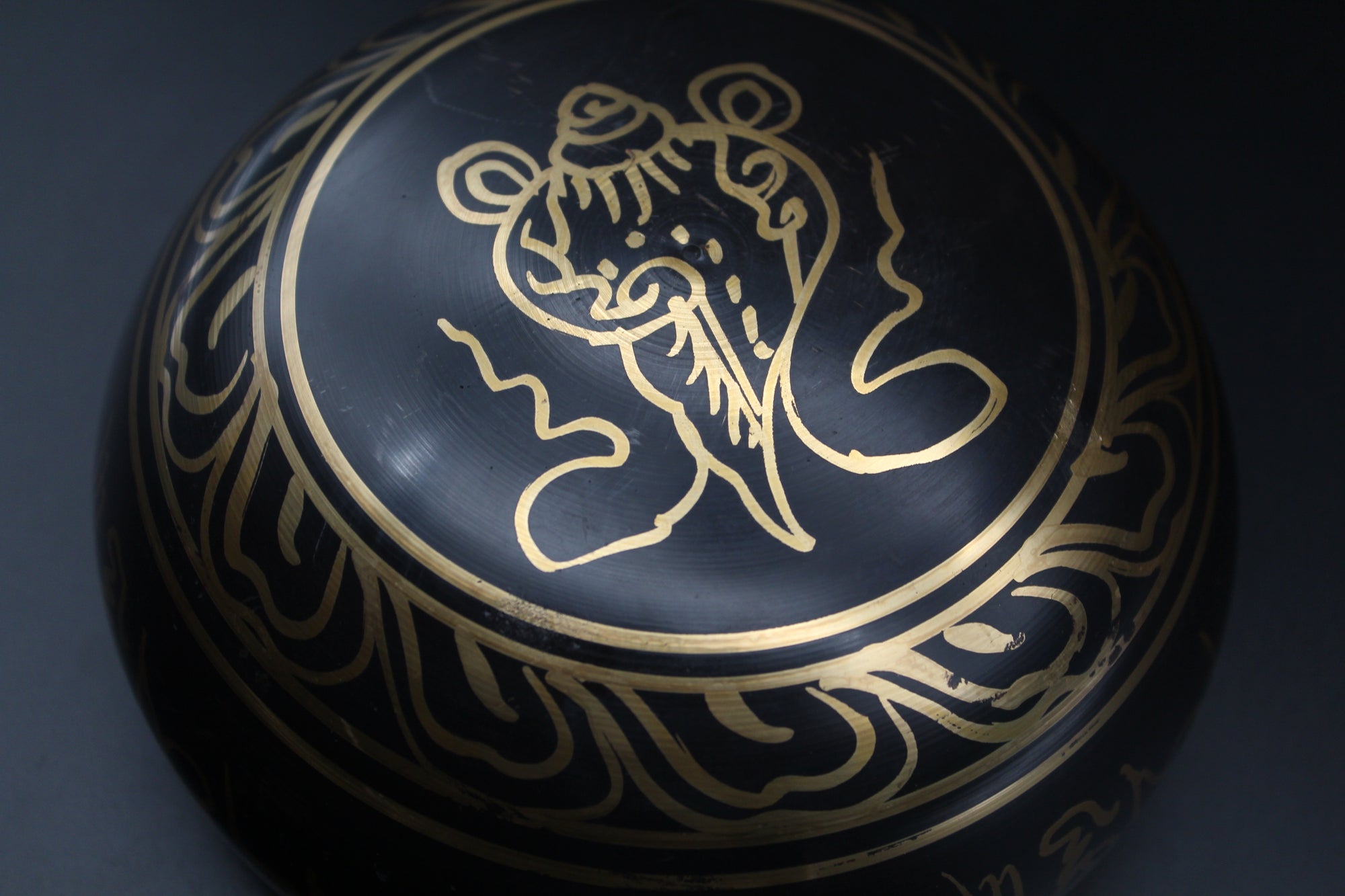 Black Brass Singing Bowl || 6 inch