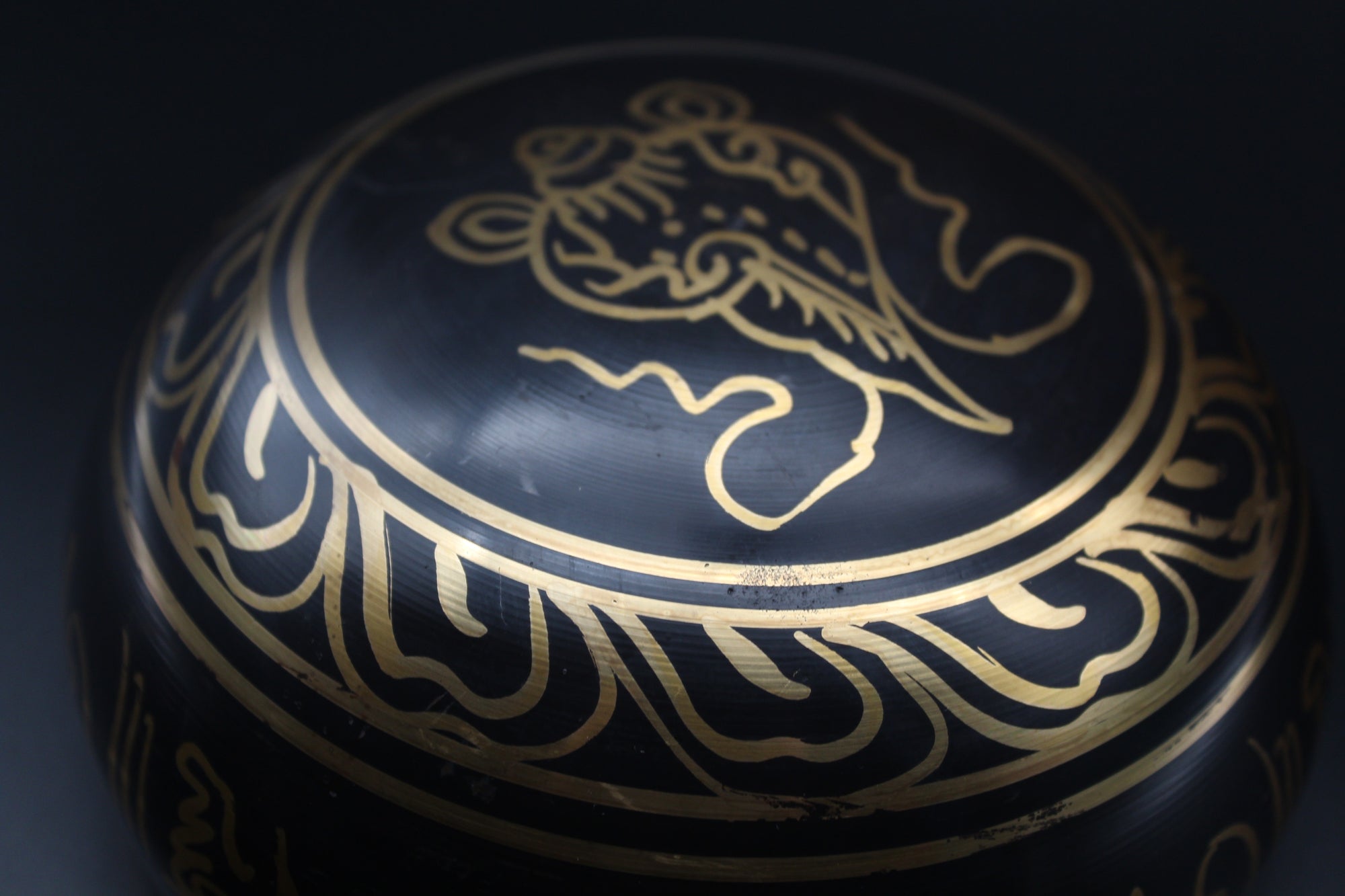 Black Brass Singing Bowl || 6 inch