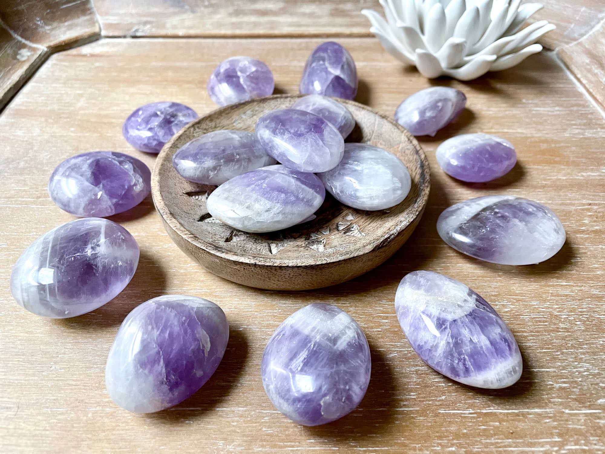 Amethyst  Puffy Palm Stone