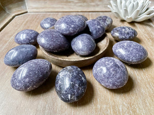 Lepidolite Puffy Palm Stone