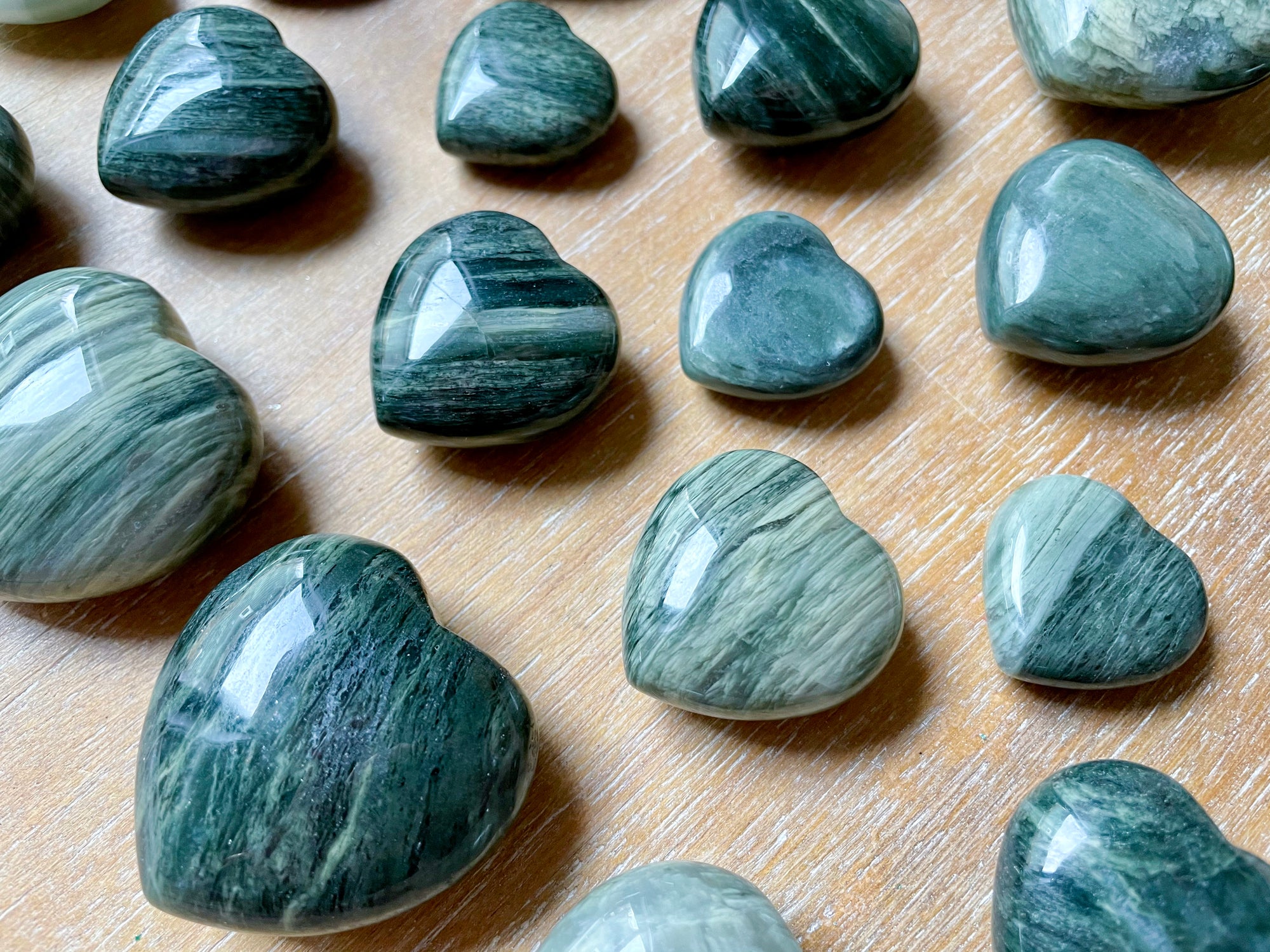 Green Hair Jasper Heart