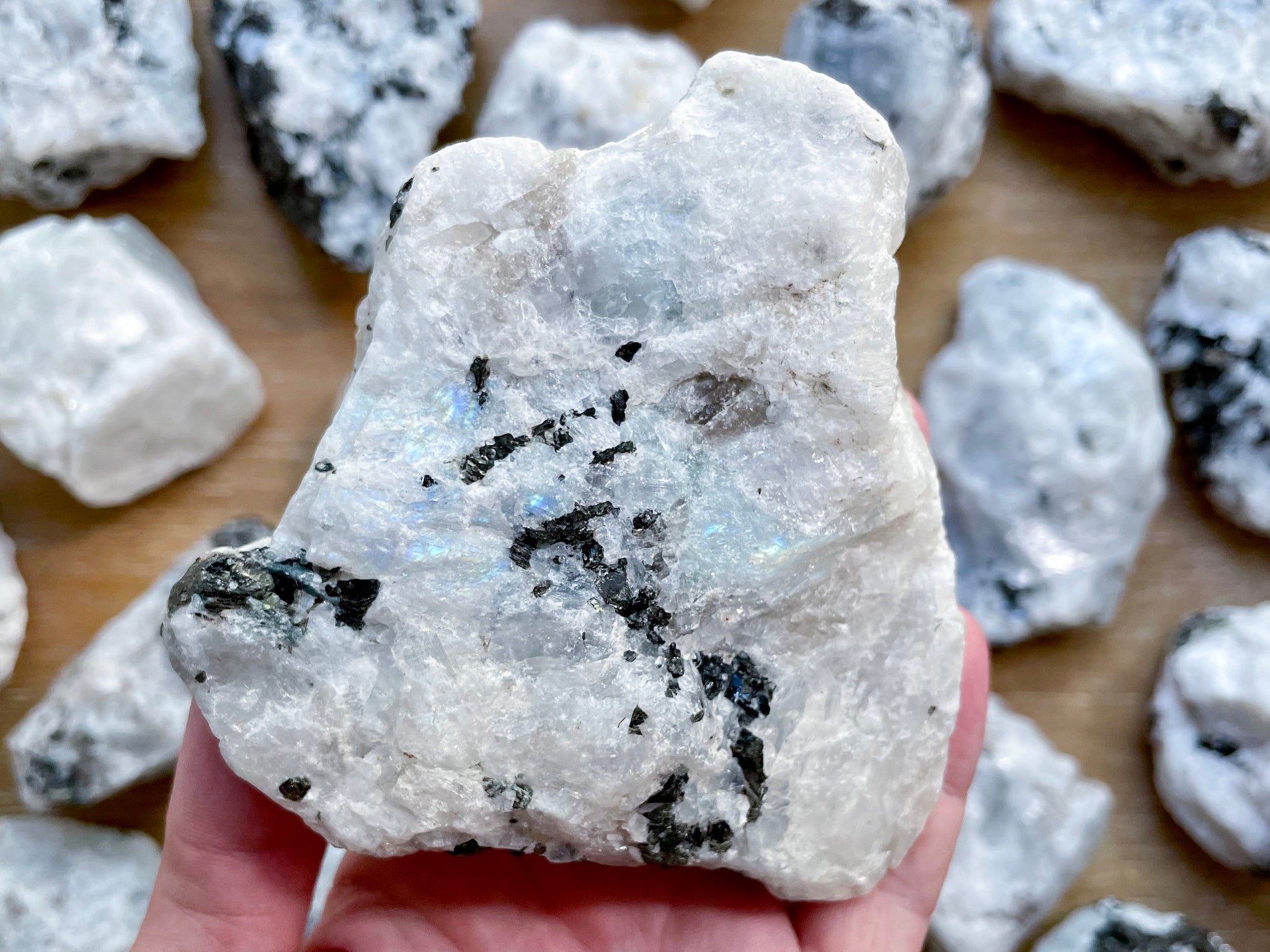 Moonstones In Rocks Rough Moonstone