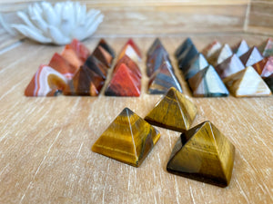 Crystal Pyramid || Mini - Tiger EYe