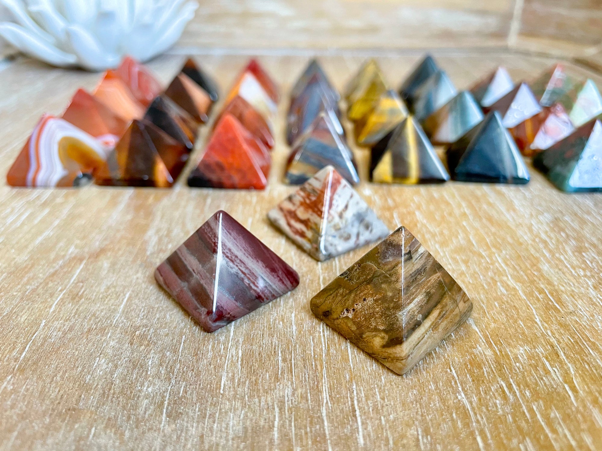 Crystal Pyramid || Mini - Petrified Wood