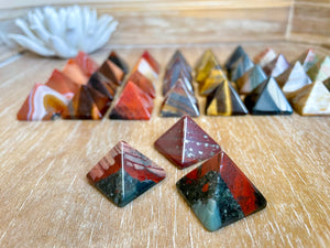 Crystal Pyramid || Mini - Bloodstone