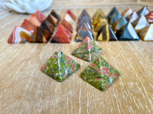 Crystal Pyramid || Mini - Unakite