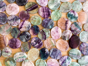 Fluorite Flat Palm Stone