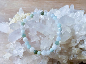 Burmese Jade & Moonstone Bracelet || Reiki Infused