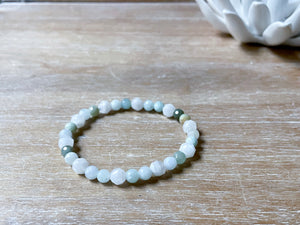 Burmese Jade & Moonstone Bracelet || Reiki Infused