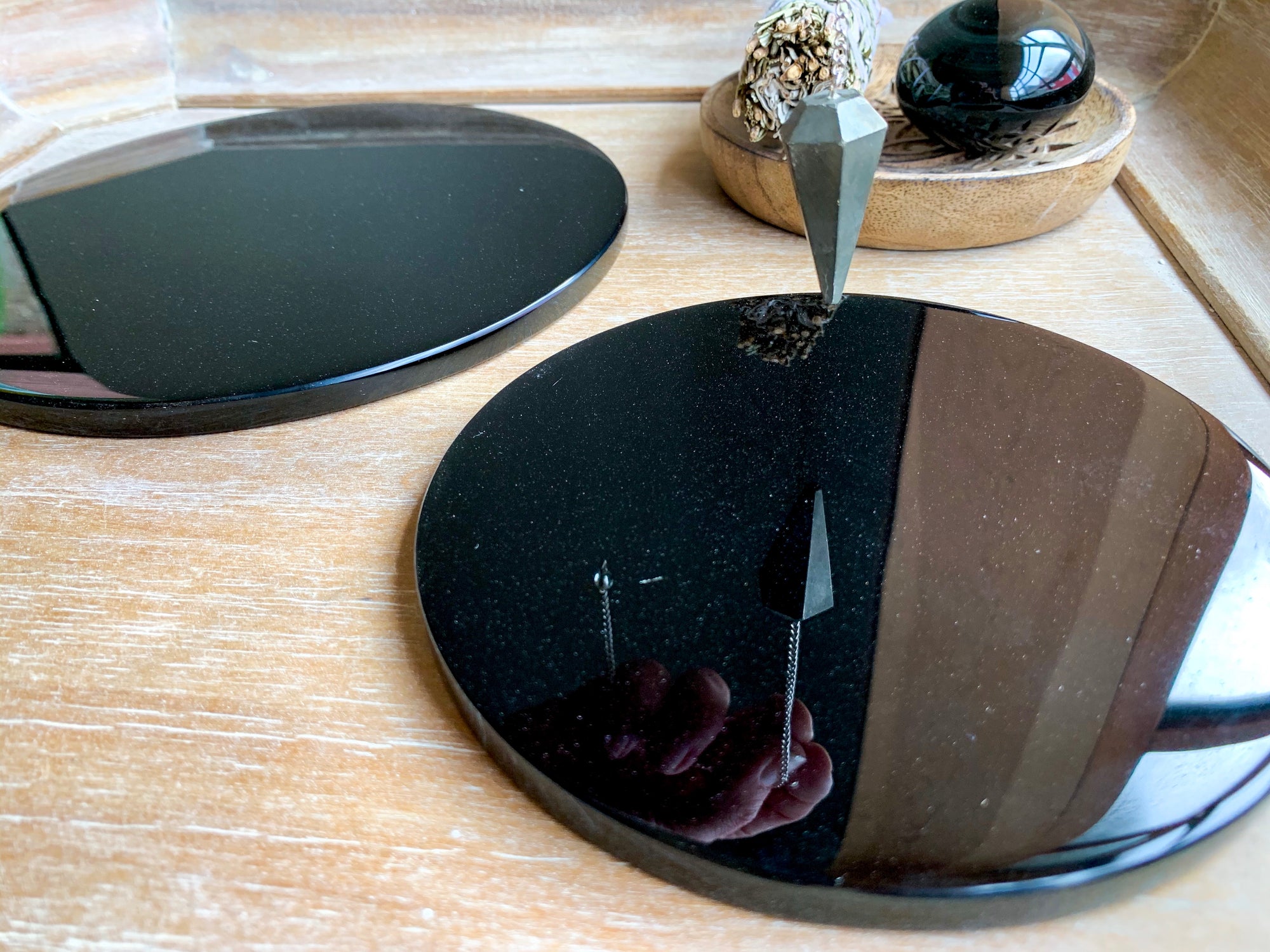 Black Obsidian Mirror