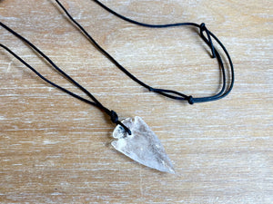 Clear Quartz Arrowhead Necklace